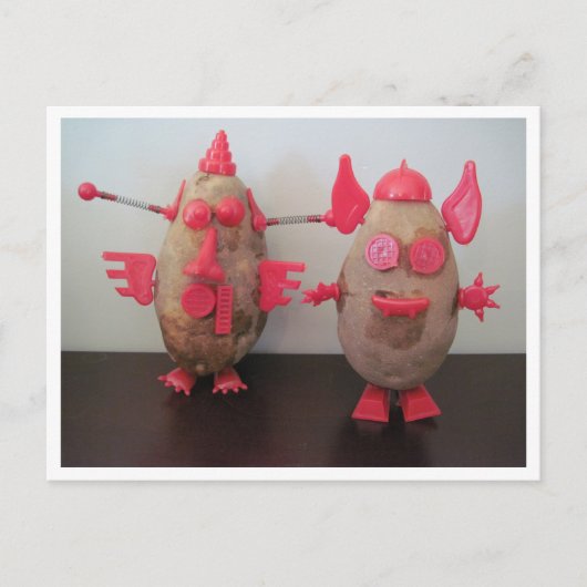 Weltraumkartoffeln Postkarte (Vorderseite)