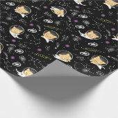 Weltraumkätzchen Geschenkpapier (Ecke)