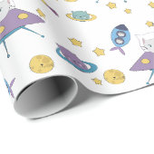 Weltraumkätzchen Geschenkpapier (Rolleneckpunkt)