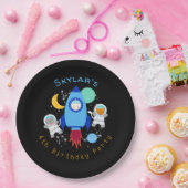 Weltraumkätzchen Katze Astronaut Kindergeburtstag Pappteller (Party)