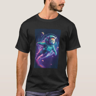 Weltraumkatze Astronaut Katzenastronaut für Katzen T-Shirt