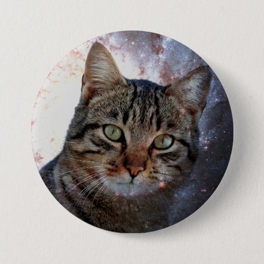 Weltraumkatze Button (Vorderseite)