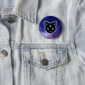 Weltraumkatze Button (Beispiel)