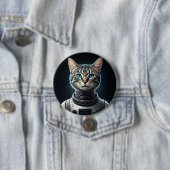 Weltraumkatze Button (Beispiel)