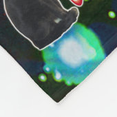 Weltraumkatze Cosmo Fleecedecke (Ecke)