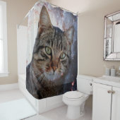 Weltraumkatze Duschvorhang (Beispiel)