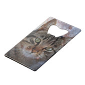 Weltraumkatze Geldbeutel Flaschenöffner (Rückseite Schrägansicht)
