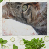 Weltraumkatze Geschirrtuch (Gefaltet)