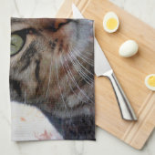 Weltraumkatze Geschirrtuch (Viertel Falte)