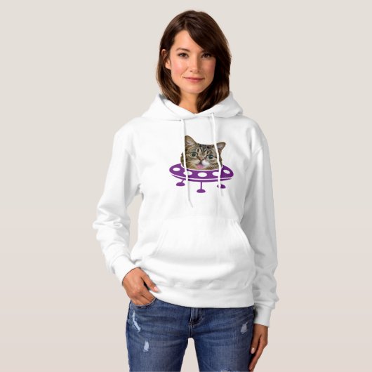 Weltraumkatze Hoodie (Vorne ganz)