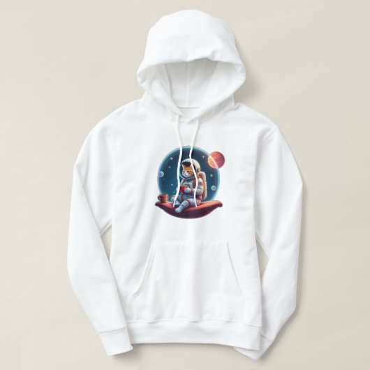 Weltraumkatze Hoodie (Design vorne)