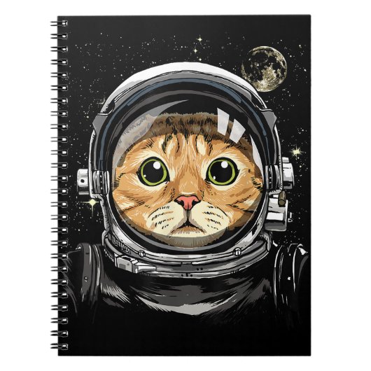 Weltraumkatze Kitty Astronaut Tierschaum Galaxie Notizblock (Vorderseite)