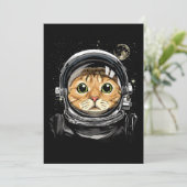 Weltraumkatze Kitty Astronaut Tierschaum Galaxie Save The Date (Stehend Vorderseite)