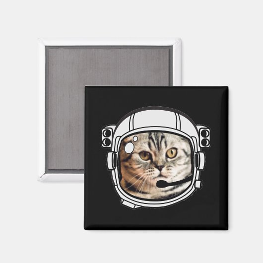 Weltraumkatze Magnet (Vorderseite/Rückseite)