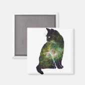 Weltraumkatze Magnet (Vorderseite/Rückseite)