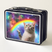 Weltraumkatze Metall Brotdose (Rückseite)