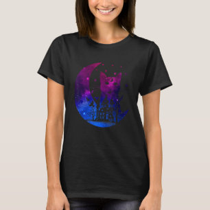 Weltraumkatze mit Bisexueller Fahne Bisexualität P T-Shirt