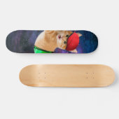 Weltraumkatze mit Kappen und Fanpackung Skateboard (Horizontal)