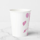 Weltraumkatze Pink Galaxy Geburtstagspapier-Aufnah Pappbecher (Rechts)