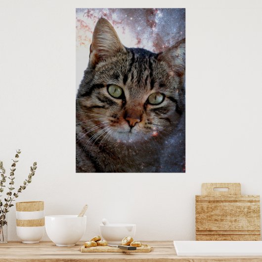 Weltraumkatze Poster (Küche)