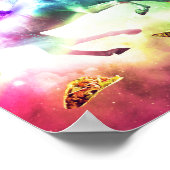 Weltraumkatze-Reitunikorn - Laser, Tacos und Rainb Poster (Ecke)