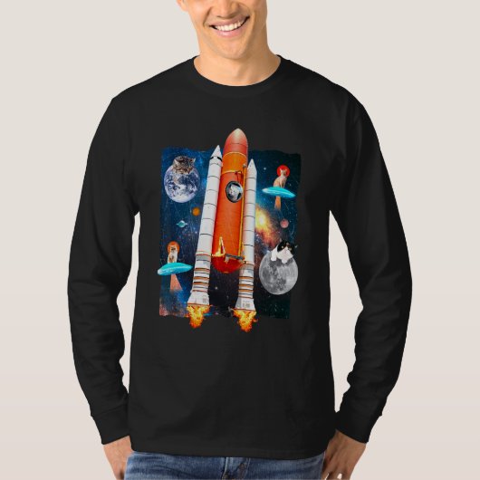 Weltraumkatze T-Shirt (Vorderseite)