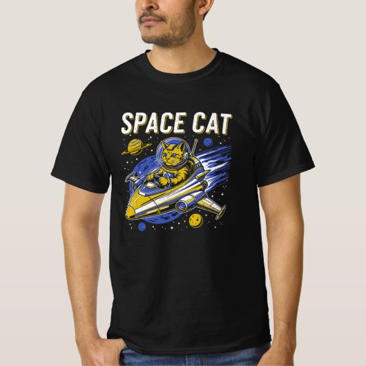 Weltraumkatze T-Shirt (Vorderseite)