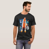 Weltraumkatze T-Shirt (Vorne ganz)
