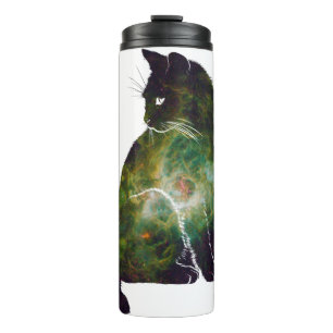 Weltraumkatze Thermosbecher