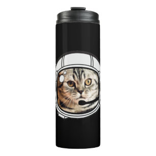 Weltraumkatze Thermosbecher