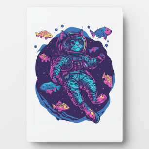 Weltraumkatze Träume � Lustige Vaporwave Galaxie K Fotoplatte