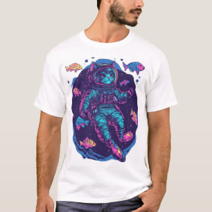 Weltraumkatze Träume � Lustige Vaporwave-Galaxie-K T-Shirt