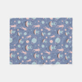 Weltraumkatzen Fleecedecke (Vorderseite (Horizontal))