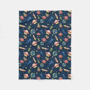 Weltraumkatzen Fleecedecke