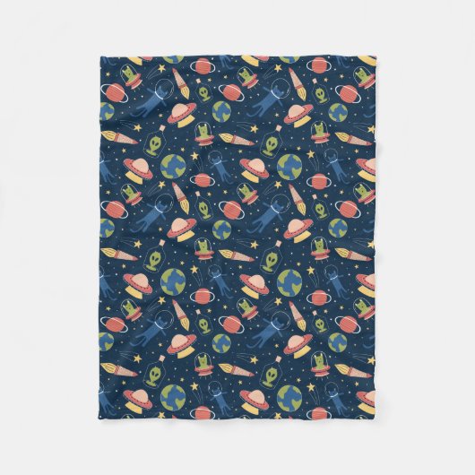 Weltraumkatzen Fleecedecke (Vorderseite)