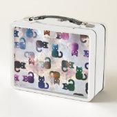 Weltraumkatzen | Galaxy Cat Metall Brotdose (Rückseite)