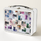 Weltraumkatzen | Galaxy Cat Metall Brotdose (Vorderseite)