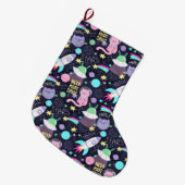 Weltraumkatzen Großer Weihnachtsstrumpf (Vorderansicht (hängend))