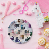 Weltraumkatzen Niedliche Katze  Pappteller (Party)