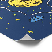 Weltraumkatzen Poster (Ecke)