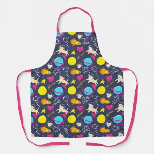 Weltraumkatzen Schürze (Vorderseite)