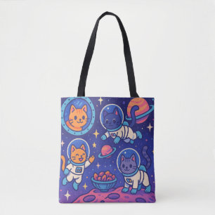 Weltraumkatzen - Spielerische Astronautenkätzchen Tasche