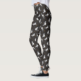 Weltraumkatzen und Sterne Muster Leggings