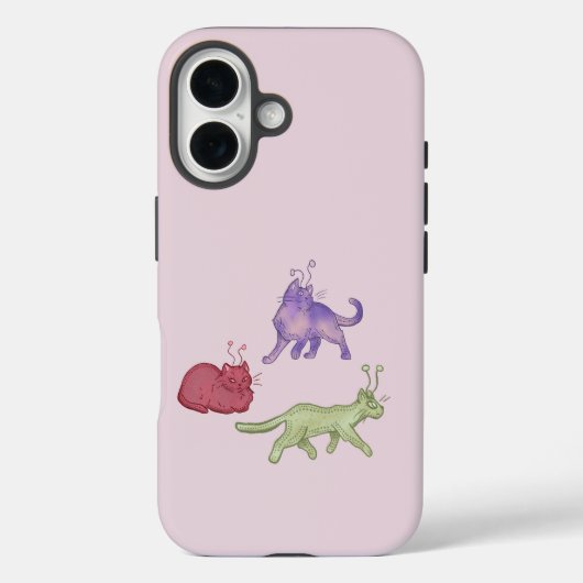 Weltraumkatzen Whimsical Space Cat Lustige Sci-Fi Case-Mate iPhone Hülle (Rückseite)