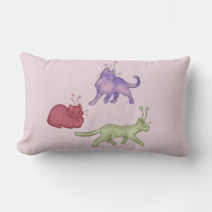 Weltraumkatzen Whimsical Space Cat Lustige Sci-Fi Lendenkissen