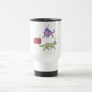 Weltraumkatzen Whimsical Space Cat Lustige Sci-Fi Reisebecher