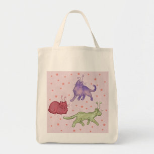 Weltraumkatzen Whimsical Space Cat Lustige Sci-Fi Tragetasche