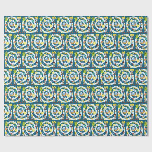 Weltraumkids-Schleifpapier Geschenkpapier (Flach)