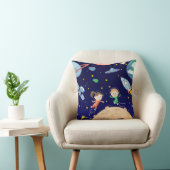 Weltraumkinder fliegen Raumschiff-Sterne Kissen (Stuhl )