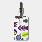 Weltraumklammer Außerirdische Gepäckanhänger (Vorderseite vertikal)